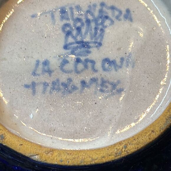 Talavera La Corona Hand Painted Brilliant Colors Planter Mexico Pottery Pot - Picture 8 of 8